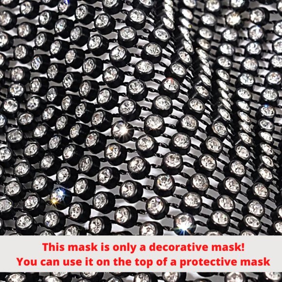 New Sparkly Rhinestone Jewelry Face Masks - Picture 5 of 7